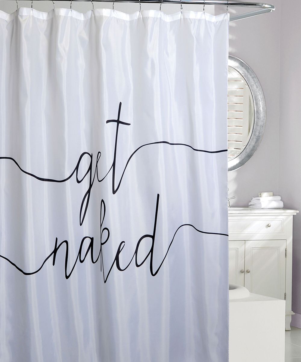 Moda at Home Shower Curtains Black - 'Get Naked' Shower Curtain | Zulily