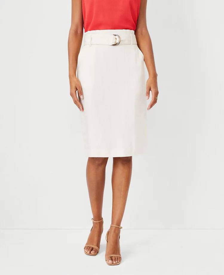 D-Ring Belt Pencil Skirt | Ann Taylor (US)