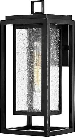Hinkley Republic 1004BK Medium Outdoor Wall Mount Lantern - Transitional/Modern, Double Frame Des... | Amazon (US)