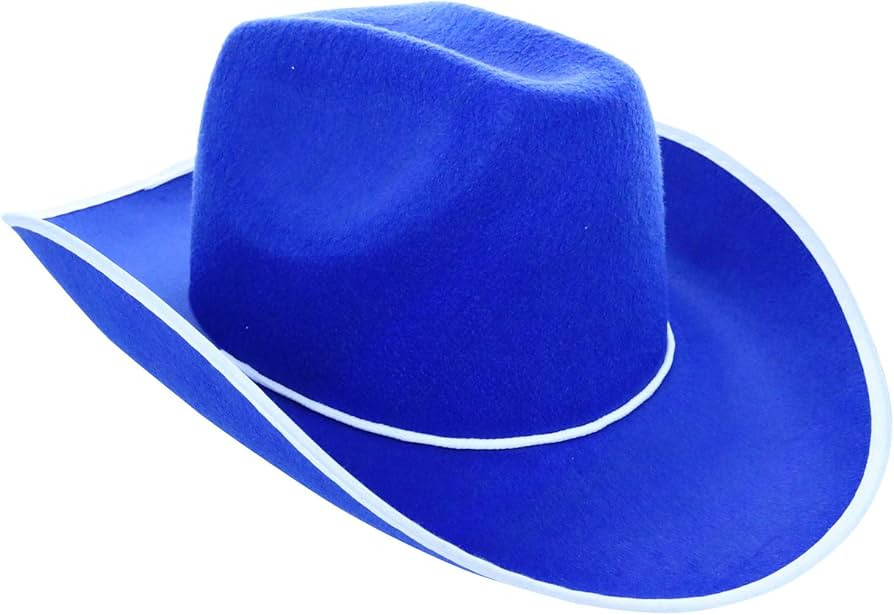 GiftExpress Adult Blue Felt Cowboy Hat, Western Cowboy Hat for Men/Women, Cowgirl Hat, Country St... | Amazon (US)