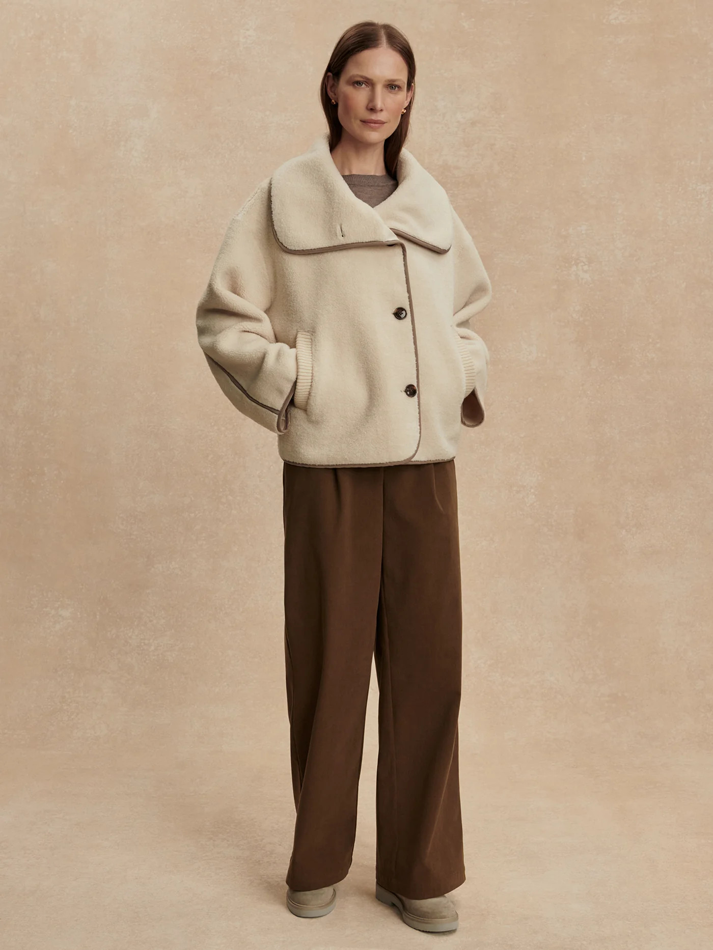 Romane Boxy Sherpa Jacket | Varley US | Varley US