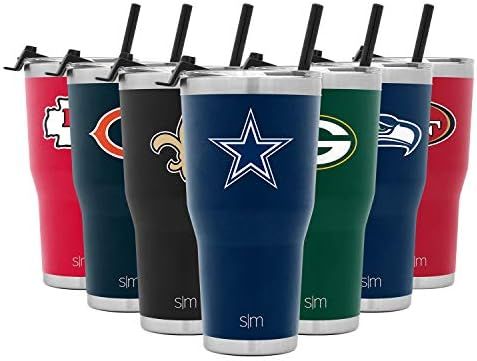 Simple Modern Officially Licensed NFL 30oz Tumbler with Flip Lid and Straw Insulated Stainless St... | Amazon (US)
