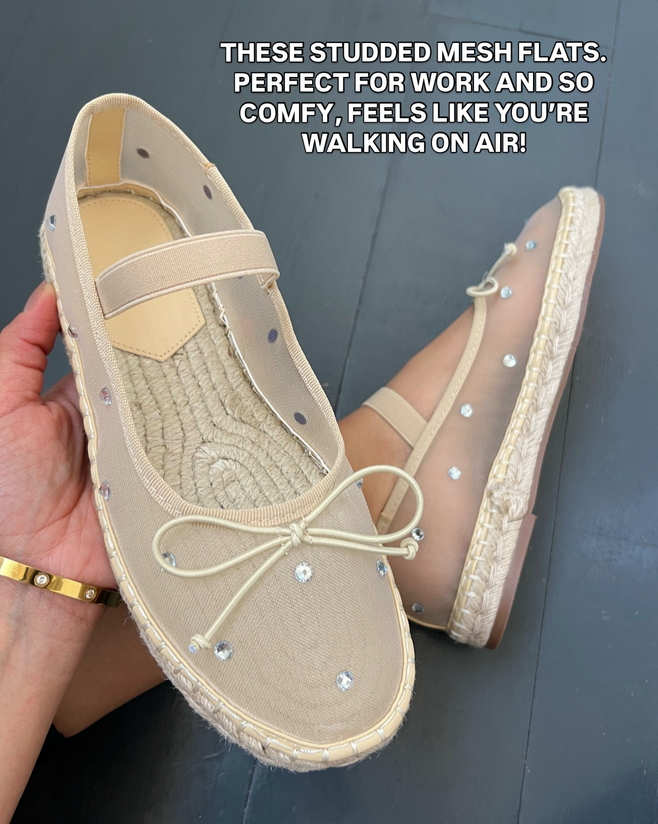 These studded mesh flats! 

#LTKFindsUnder50 #LTKStyleTip #LTKShoeCrush