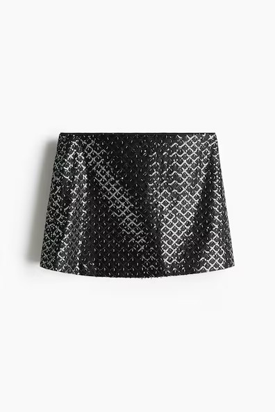 H & M - Embellished Mini Skirt - Black | H&M (US + CA)