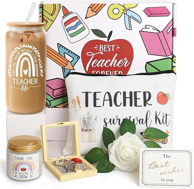 6 Pcs Teacher Appreciation Gifts Set for Women, Thank You Teachers Gift, Best Teacher Ever Gift, ... | Amazon (US)