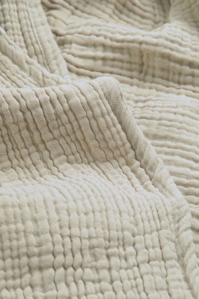 Cotton Muslin Bedspread - Beige - Home All | H&M US | H&M (US + CA)