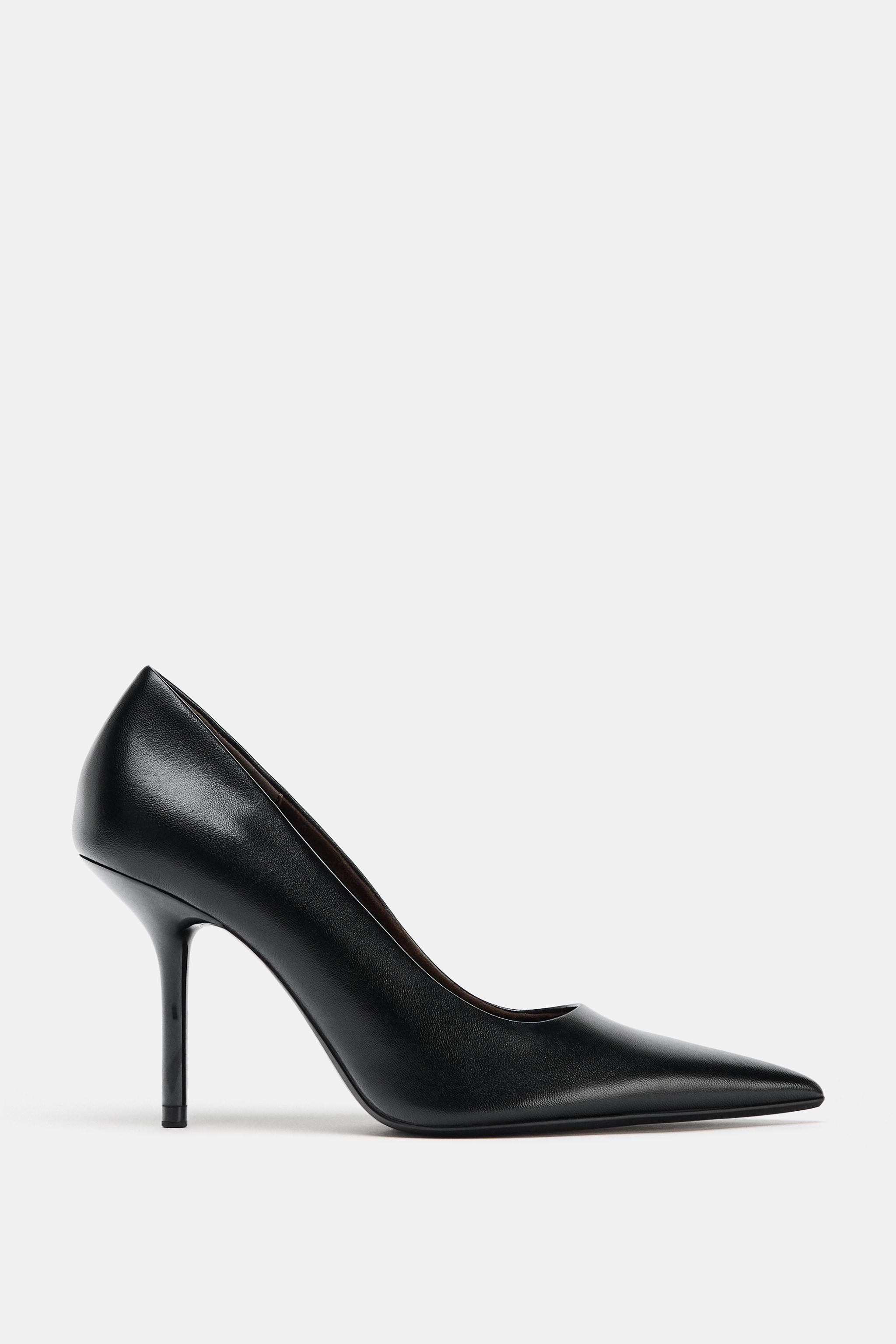 LEATHER HIGH-HEEL SHOES | Zara US