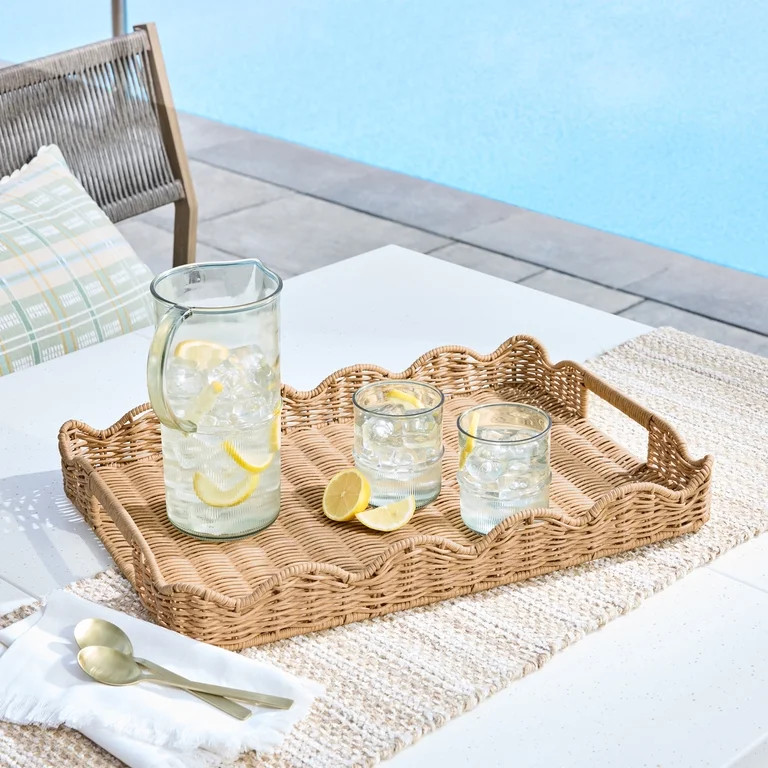 Better Homes & Gardens Rattan Tray | Walmart (US)