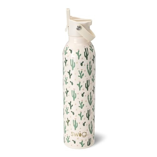 Swig Life 26oz Insulated Water Bottle, Travel Water Bottle with Straw and Lid, Cup Holder Friendly, Stainless Steel (Desert Child) | Amazon (US)