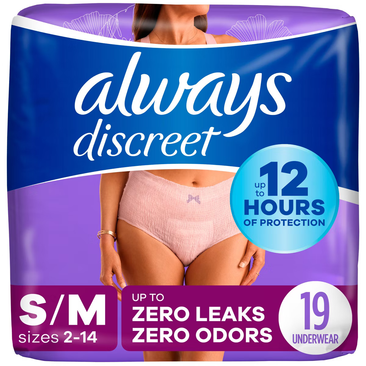 Always Discreet Adult Postpartum Incontinence Underwear for Women - Maximum Protection - S/M - 19... | Target