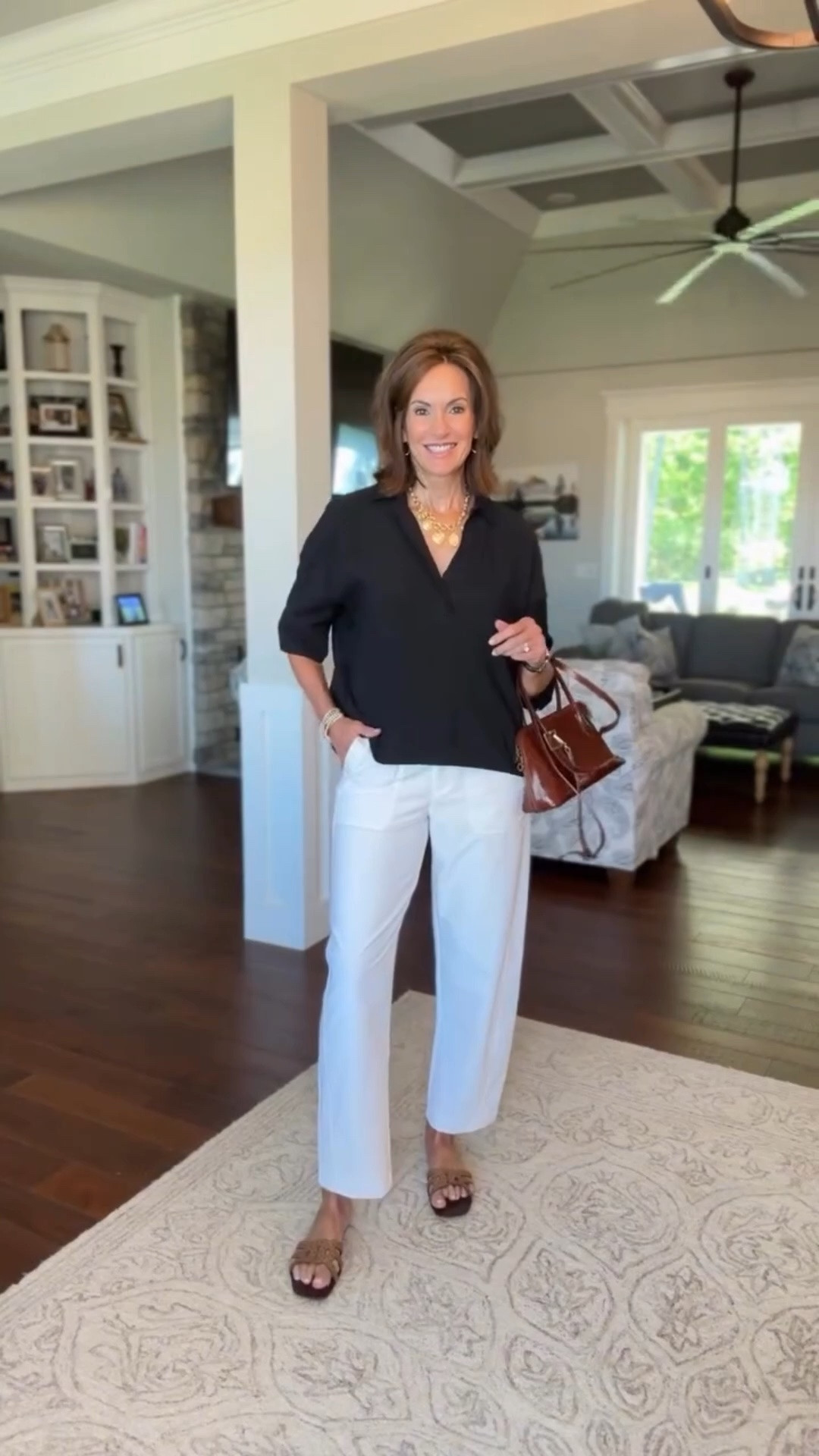 Top medium
Pants - 6 tall 
Pants have lots of stretch 

OOTD, Lunch with friends, Workwear, outfit idea, casual look, white denim, ageless style

#LTKootd #LTKSeasonal #LTKOver40