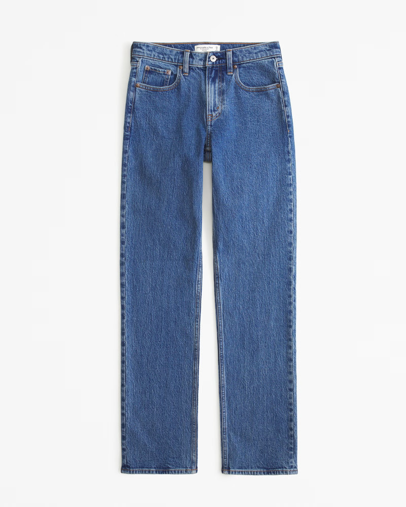 Mid Rise 90s Straight Jean | Abercrombie & Fitch (UK)