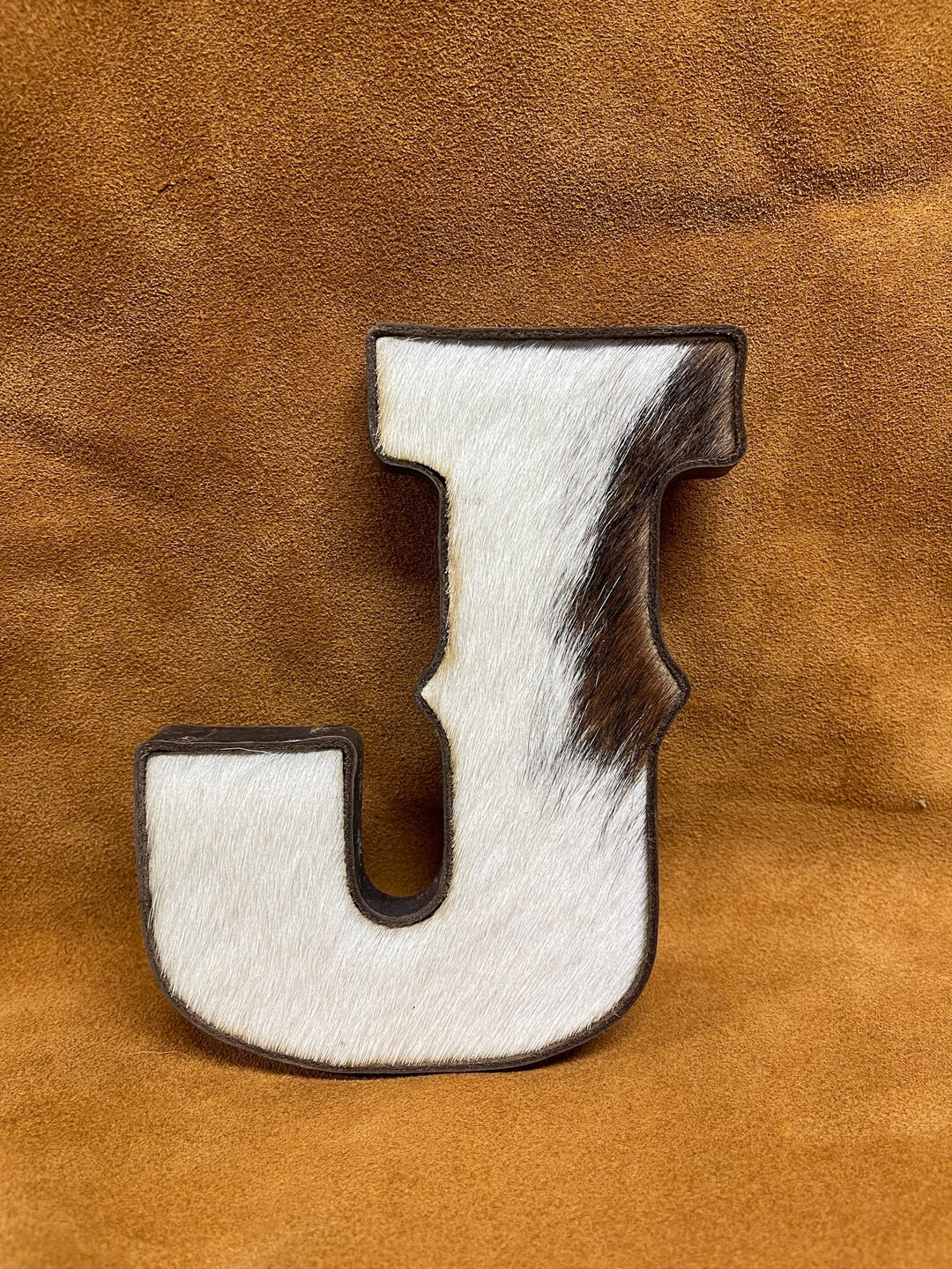 Rustic Cow Hide Monogram Letters 8h Cowboy Decor Mantle or Wall Hanging Wedding Decor Leather Art... | Etsy (US)