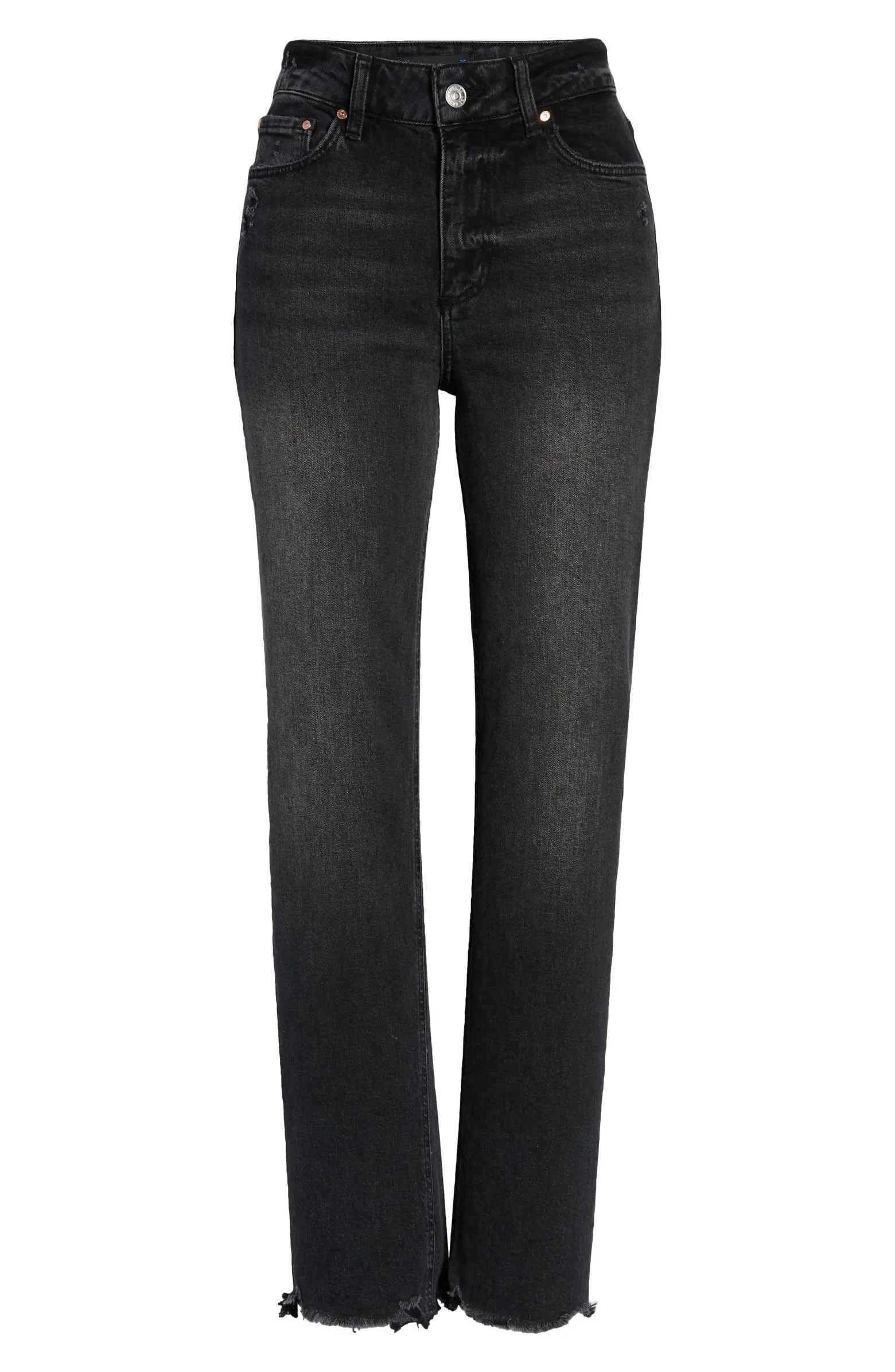 PAIGE Women's Stella Raw Hem Straight Leg Jeans | Nordstrom | Nordstrom