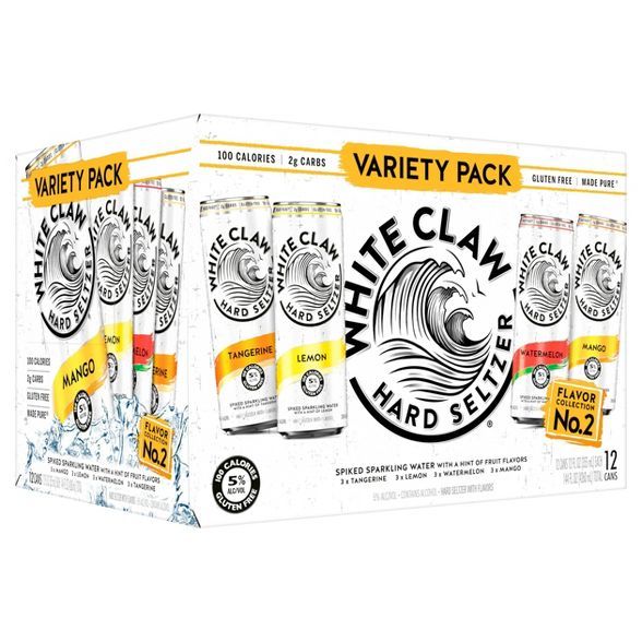 White Claw Hard Seltzer Variety Pack No. 2 - 12pk/12 fl oz Slim Cans | Target