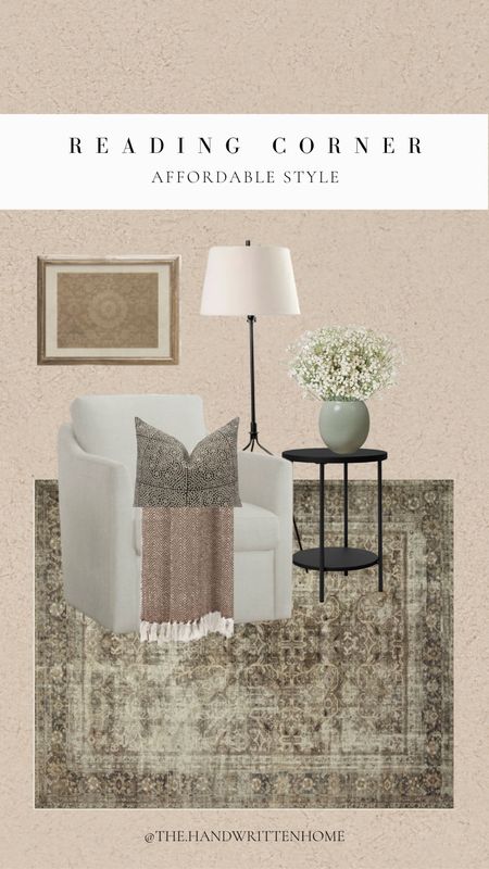 Amber interiors inspired reading corner!

Swivel chair with round side table is perfect for a master bedroom.

Joanna Gaines x Loloi rug 
Amber interiors dupe
McGee
Bedroom sitting area
Living room decor


#LTKhome #LTKsalealert #LTKFind