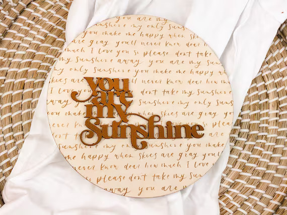 You Are My Sunshine Engraved Nursery Sign You Are My Sunshine | Etsy | Etsy (US)