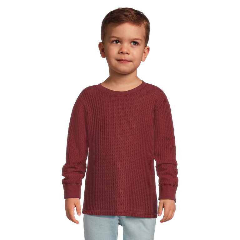 Garanimals Toddler Boy Long Sleeve Waffle Knit T-Shirt, Sizes 12M-5T - Walmart.com | Walmart (US)