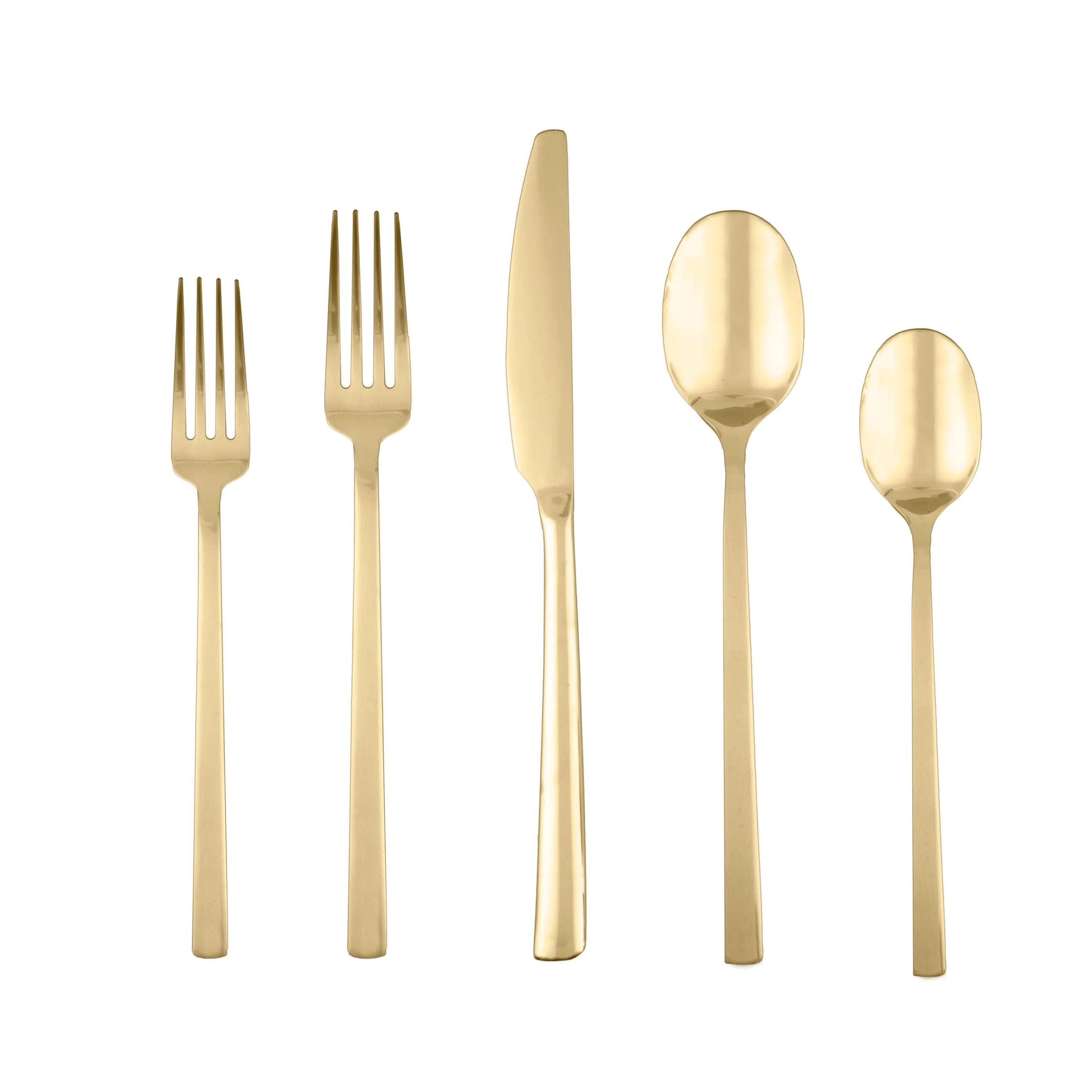 Cambridge Silversmiths Beacon Gold Mirror 20-Piece Flatware Set | Walmart (US)