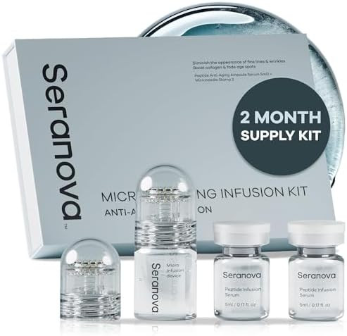 Seranova Micro Infusion System for Face & Neck 0.05mm Stamp with Hyaluronic Acid & Collagen Pepti... | Amazon (US)
