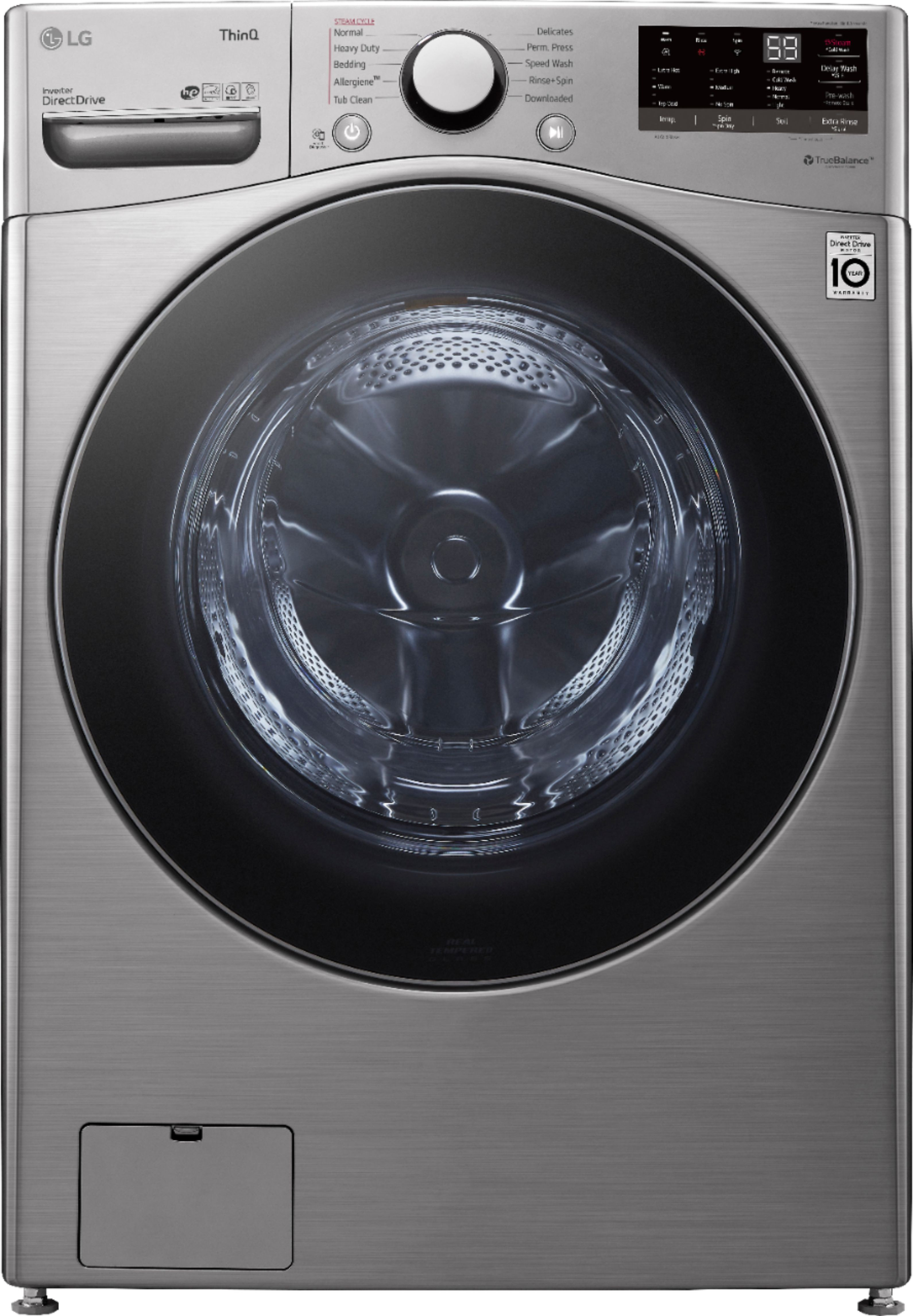 LG 4.5 Cu. Ft. High Efficiency Stackable Smart Front Load Washer with Steam and 6Motion Technolog... | Best Buy U.S.