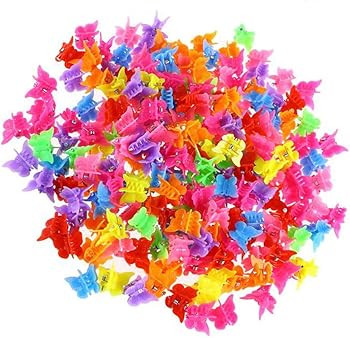 Butterfly Hair Clips Claw Barrettes, 50 Pcs Hair Clips Mini Hair Claw Clip Jaw Clips for Girls Wo... | Amazon (UK)
