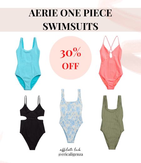 Aerie one piece swimsuits - 30% off! 🙌🏼

Ribbed swimsuit // one piece with keyhole // one piece swimsuit with cutouts // patterned one piece // swimsuit on sale 

#LTKswim #LTKsalealert #LTKstyletip