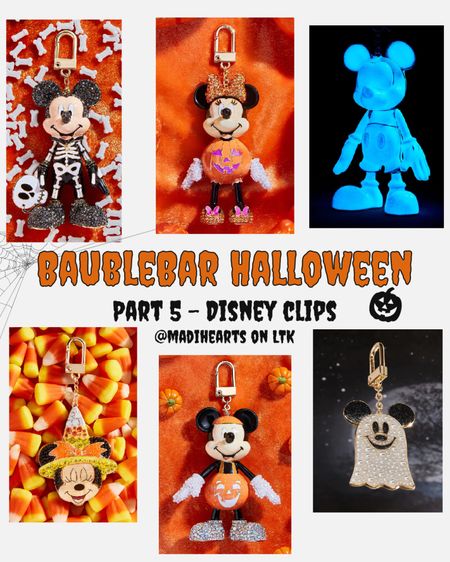 BaubleBar Halloween collection for 2024, part 5 of 5, Disney bag clips! So cute! 
More Halloween fun on my 2nd TikTok at madiheartstoo
// spooky cute rhinestoned jewelry bag clips purse clips keychain Disney Halloween Mickey Mouse Minnie Mouse glow in the dark ghost candy corn witch 

#LTKunder100 #LTKunder50 #LTKSeasonal