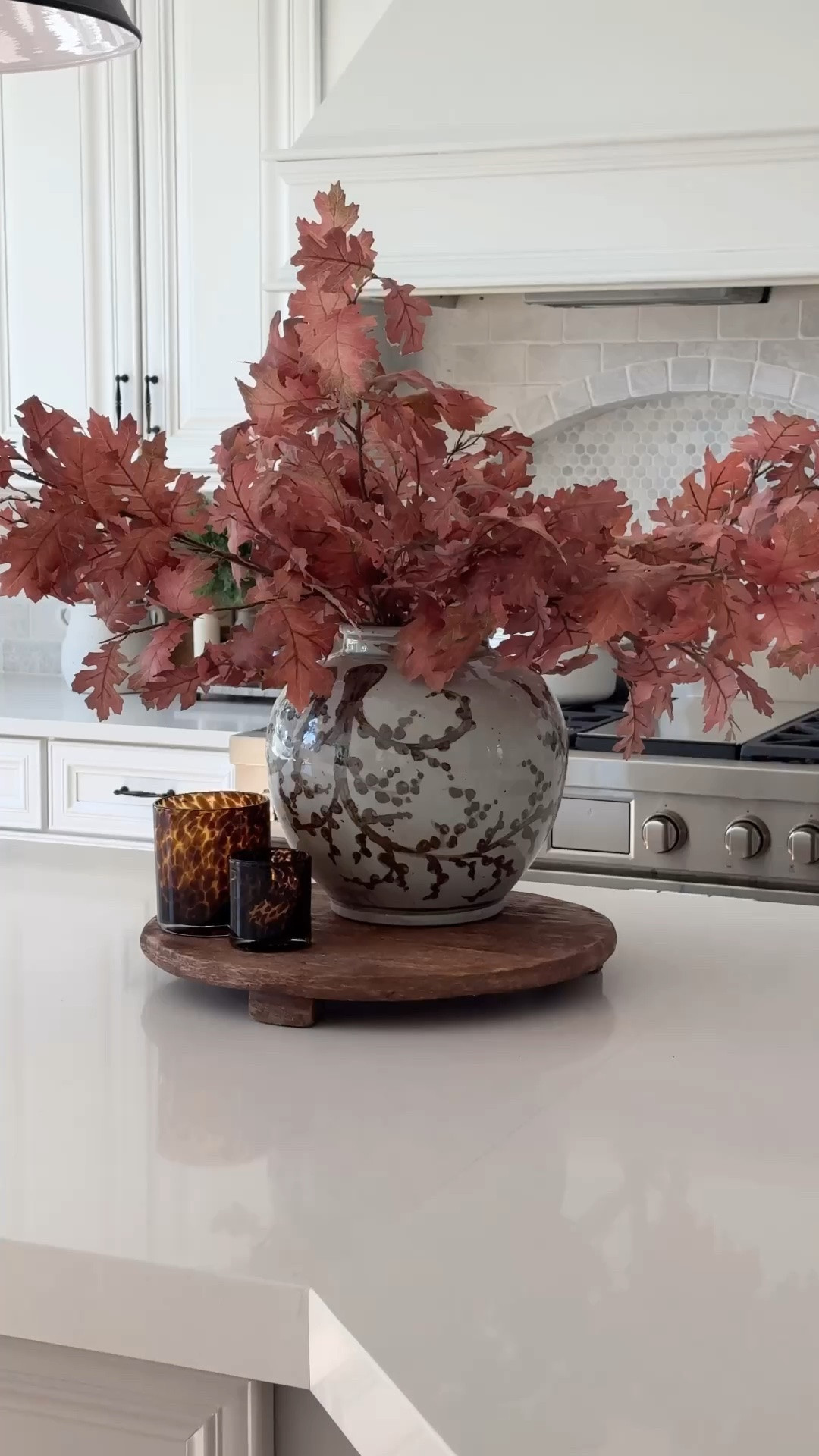 Styling my kitchen island for fall!