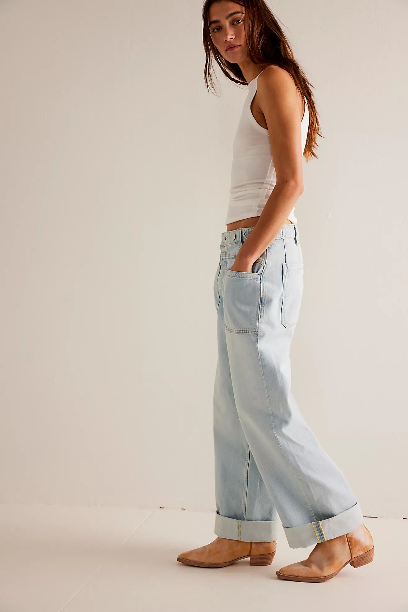 We The Free Palmer Cuffed Jeans | Free People (UK)