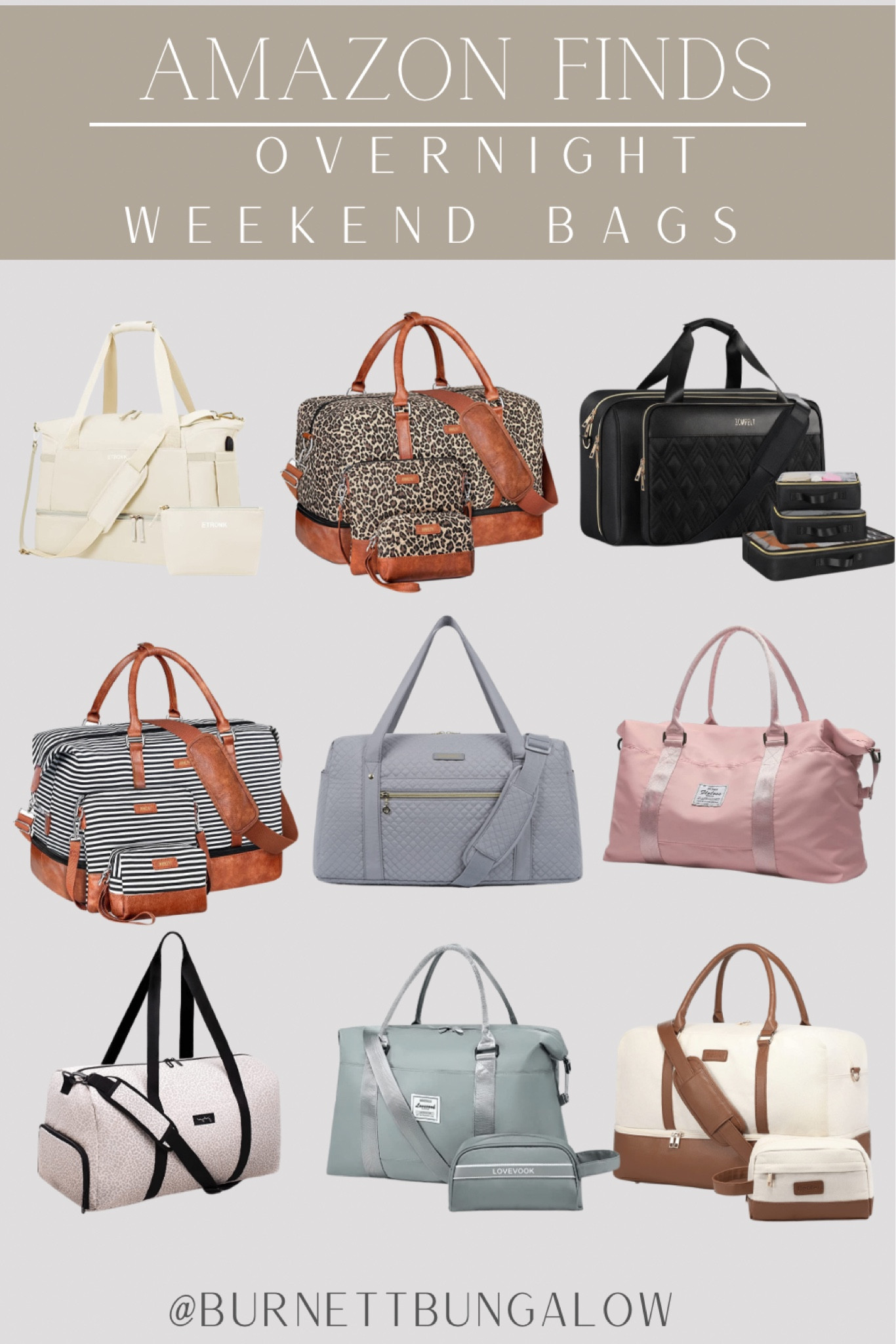 Overnight weekend bags or carry on bags for travel. These are are affordable bags found on Amazon perfect for a weekend getaway. 

Luggage/ Weekend bag/ overnight bag/ carry on bag/ Amazon travel finds/ Amazon bags/ Amazon finds weekend bags/ overnight bags/ carry on bags

#carryonbags #overnightbag #travelbag #weekendbag #duffelbags #luggage



#LTKtravel #LTKunder50 #LTKitbag