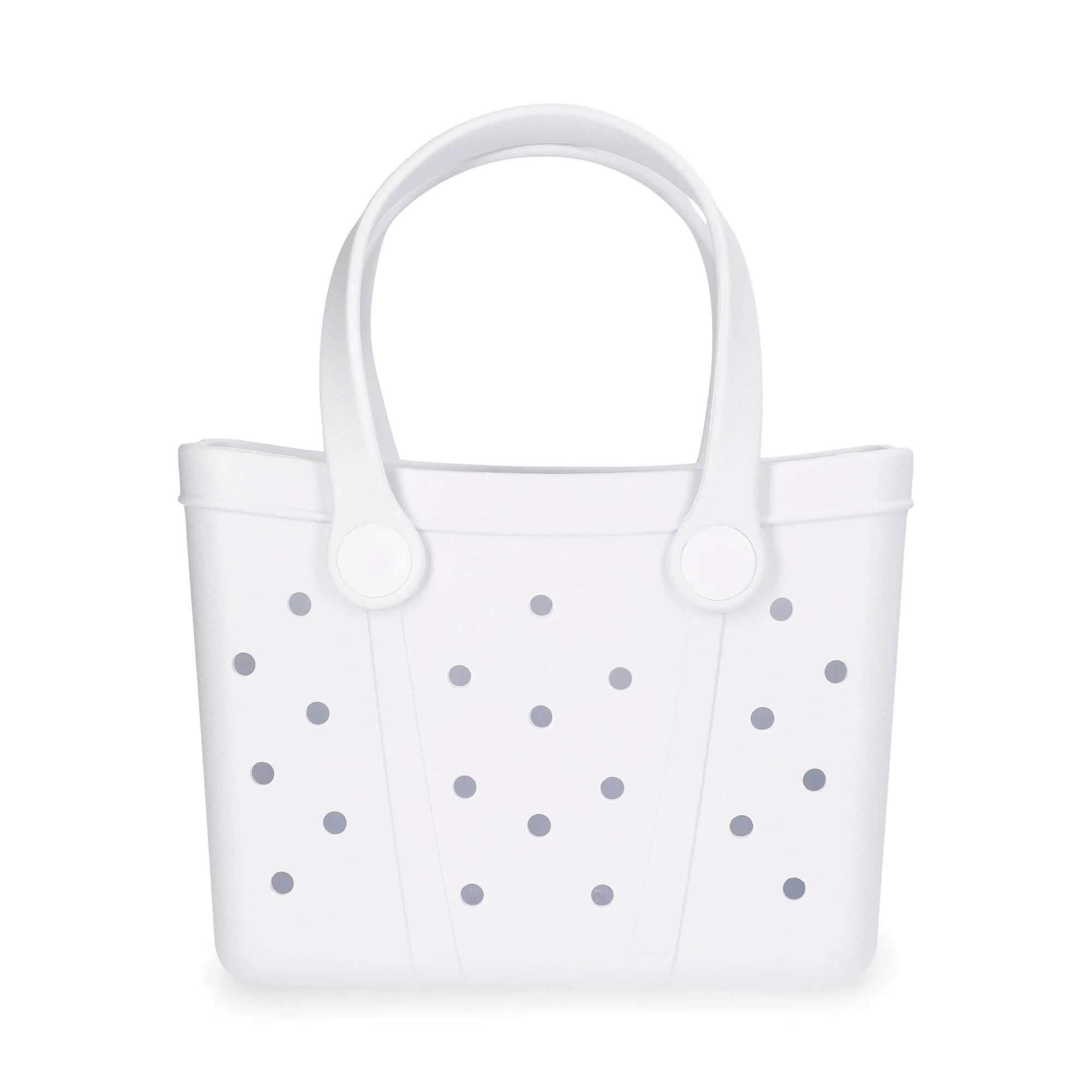 Time and Tru Women's Lightweight Mini Beach Tote Bag, White | Walmart (US)