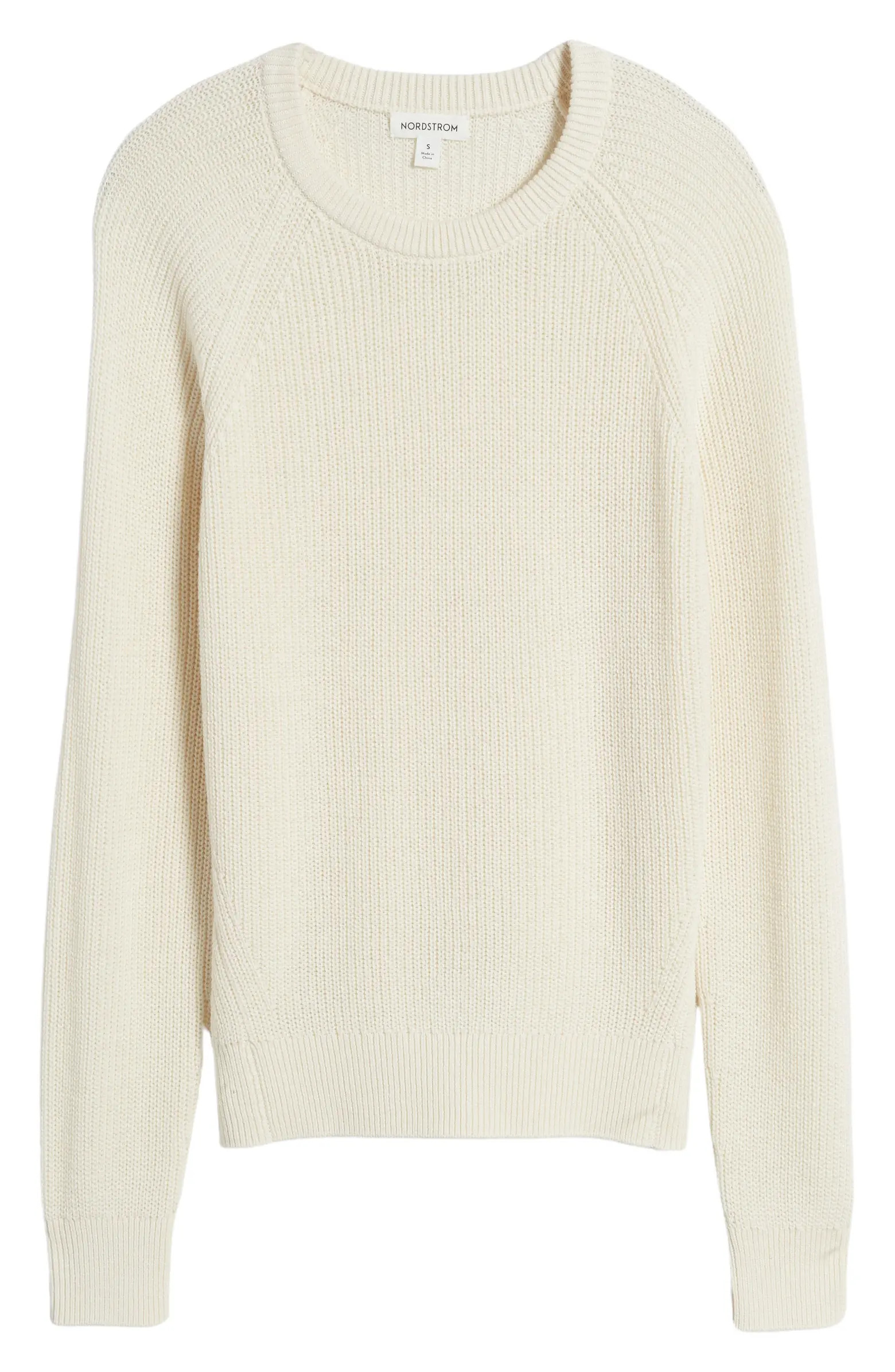 Nordstrom Cotton & Merino Wool Rib Sweater | Nordstrom | Nordstrom