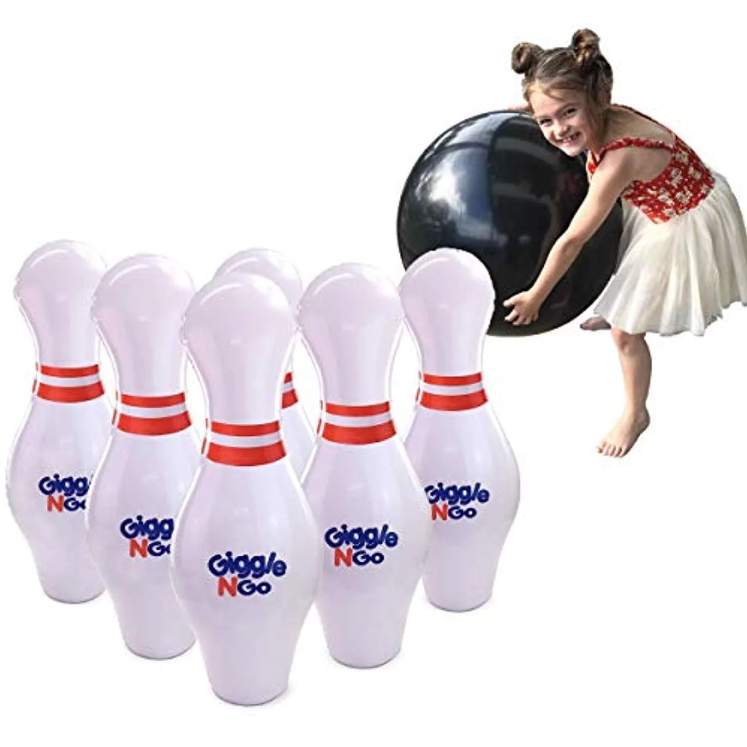 GIGGLE N GO Inflatable Bowling Set for Kids - Giant Bowling Games for Adult and Family Fun. Great... | Walmart (US)