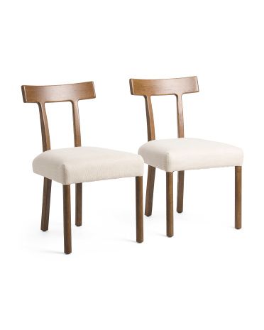 Set Of 2 Levy Dining Chairs In Performance Fabric | TJ Maxx