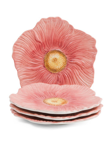 Set Of 4 10in Floral Plates | TJ Maxx