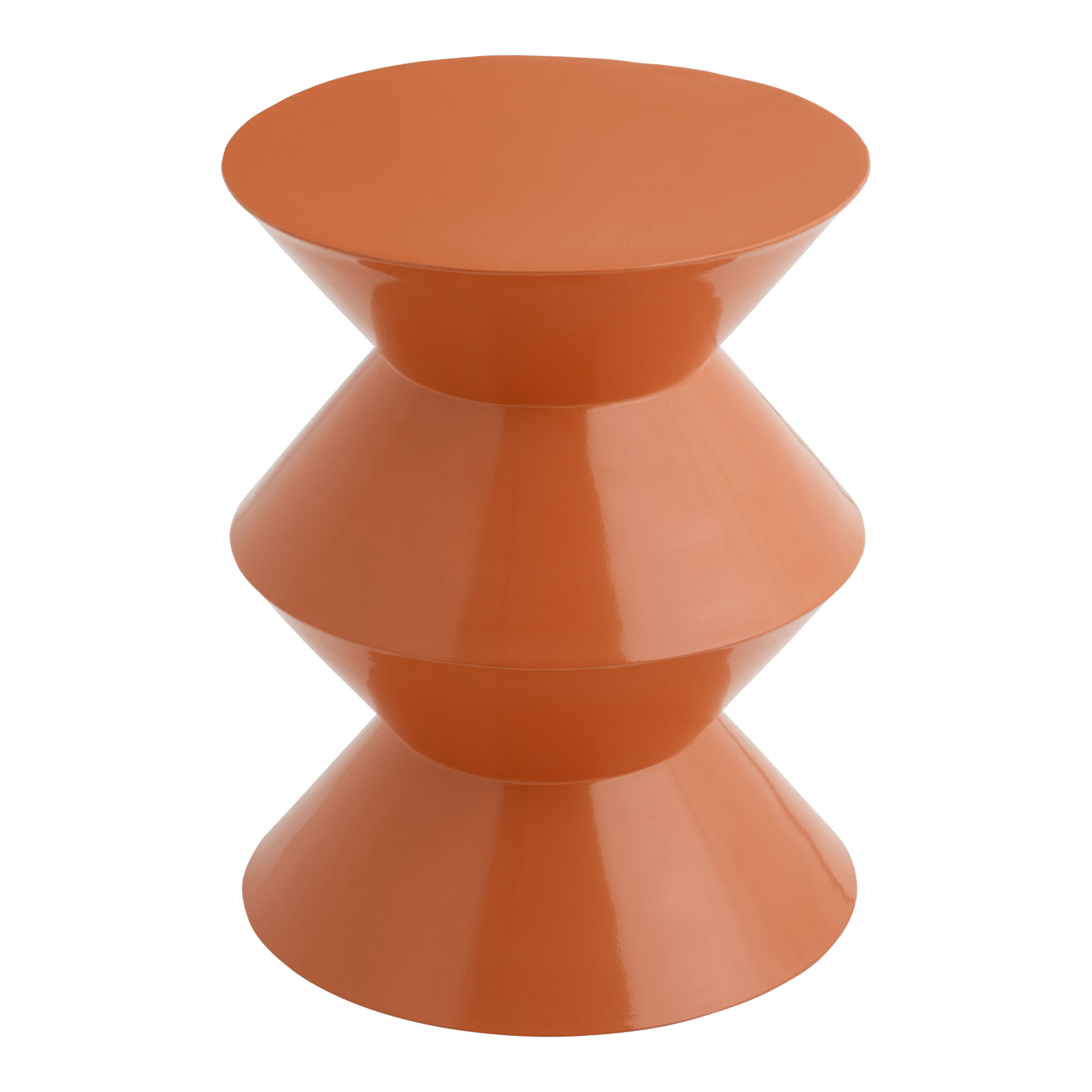 Tilton Round Geo Pedestal Outdoor Side Table | World Market