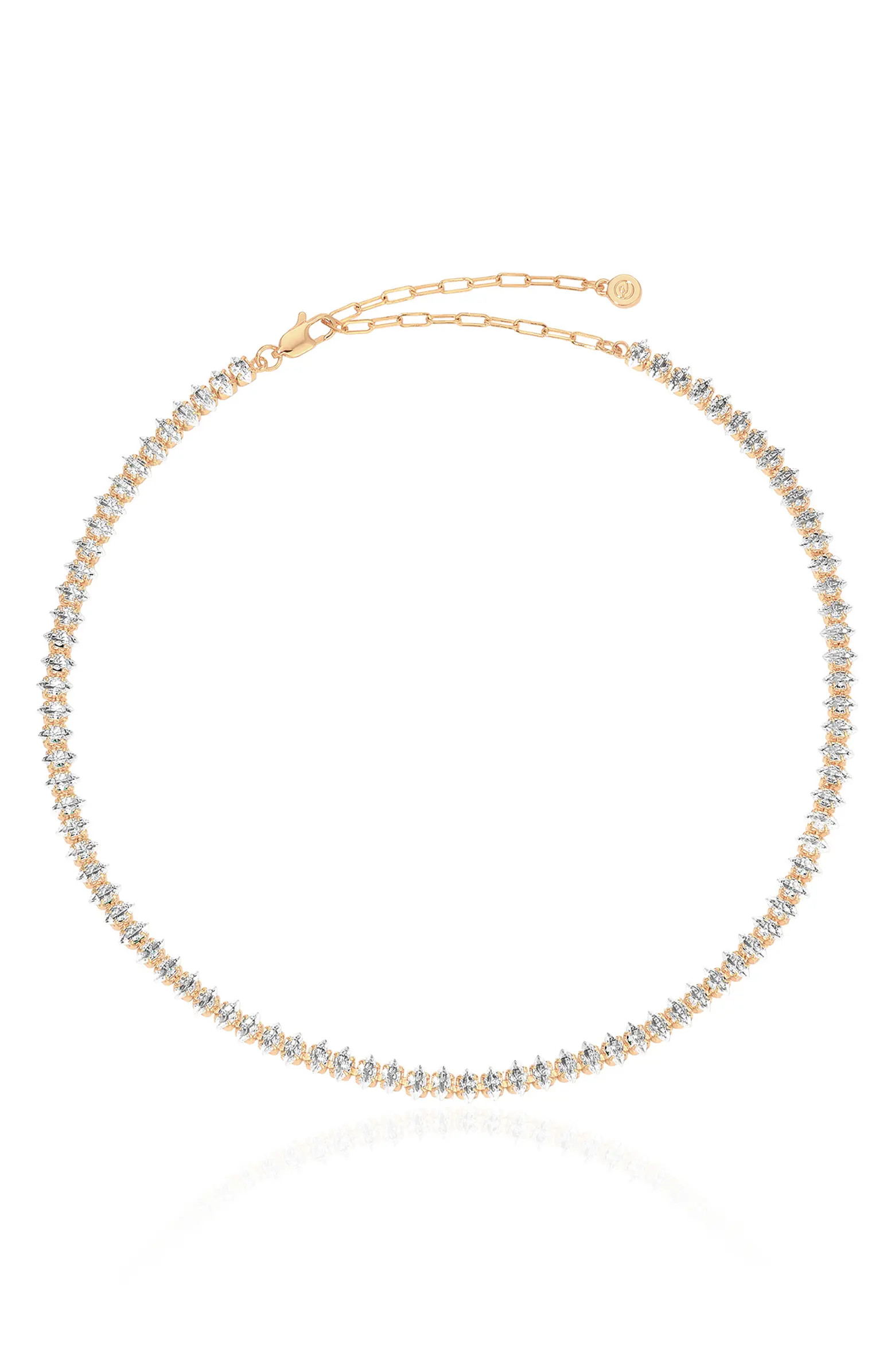 Ettika Dainty Marquise Cubic Zirconia Tennis Necklace | Nordstrom | Nordstrom