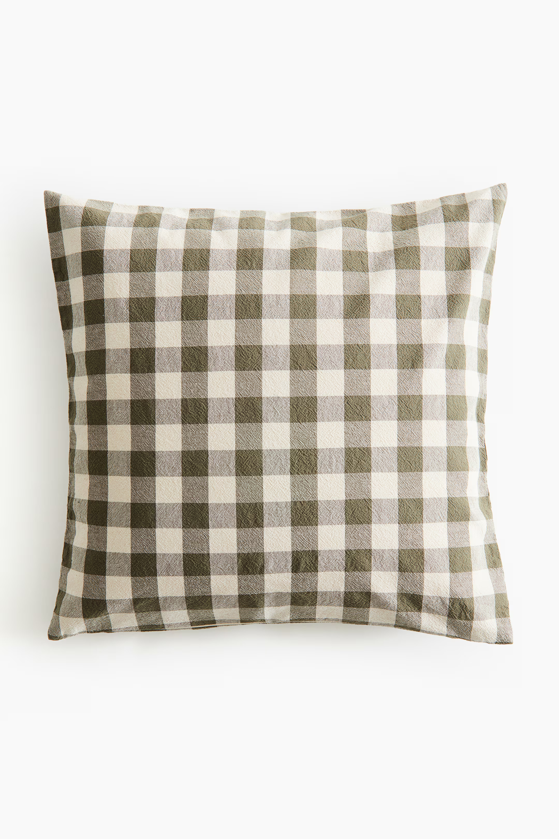 Gingham-Checked Cotton Cushion Cover | H&M (US + CA)