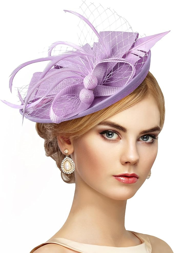 Fascinator Tea Party Hat - 2025 Derby Pillbox Kentucky Hat for Women (7.87x5.9inch) | Amazon (US)