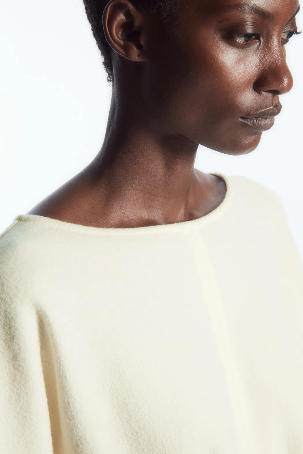 BOILED-WOOL LONG-SLEEVED MAXI DRESS - WHITE - COS | COS (EU)