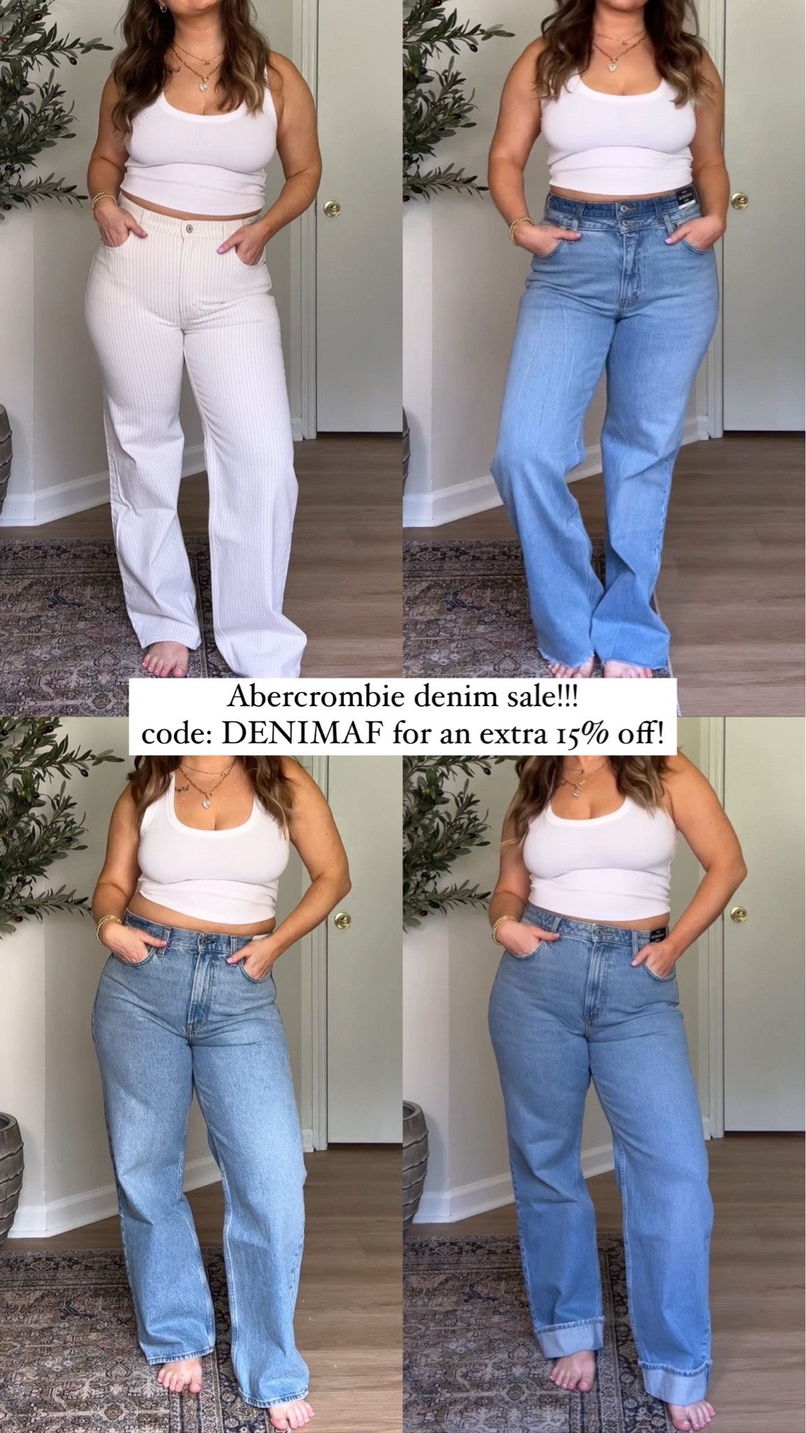 wearing a 31 in everything ! Abercrombie denim sale - 30% off + an extra 15% off with code: DENIMAF

#LTKMidsize #LTKSaleAlert #LTKFindsUnder100