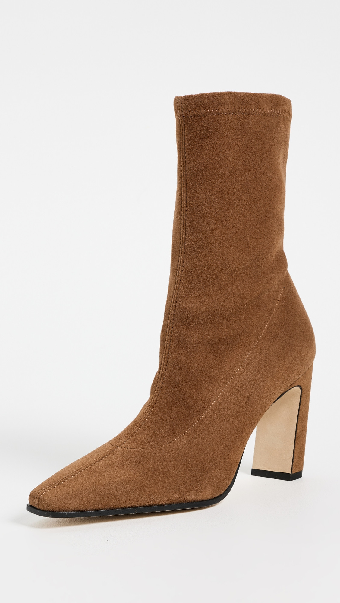 Stuart Weitzman Stassi Stretch Booties Toasted Almond 6 | Shopbop