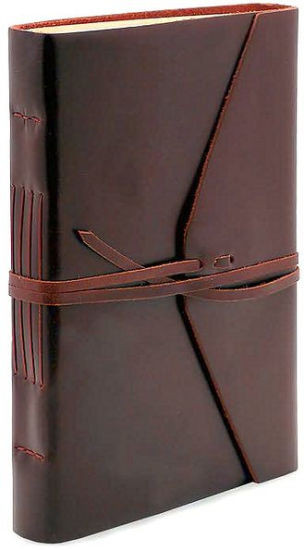 Bombay Brown Leather Journal with Tie 6" x 8.5" | Barnes & Noble