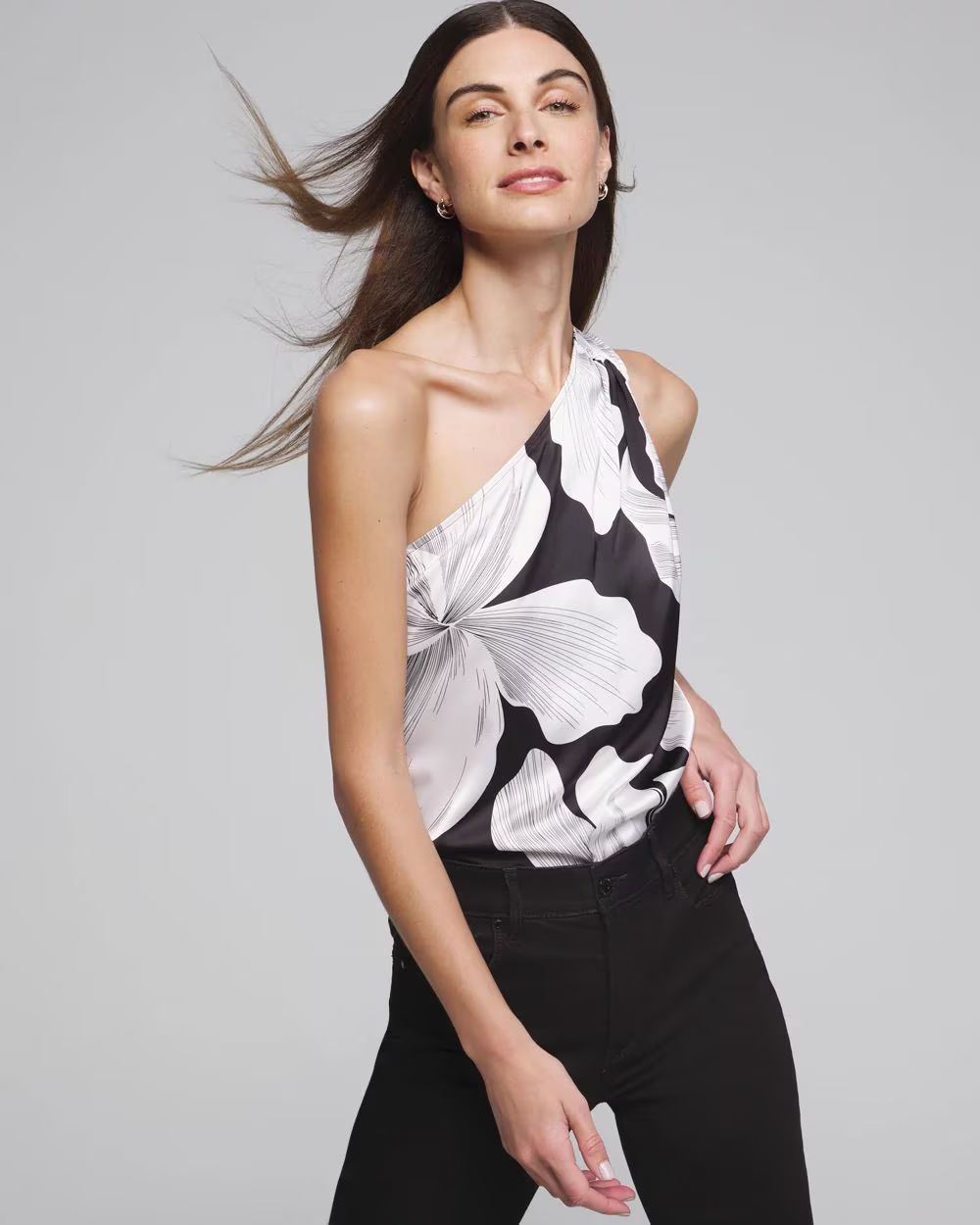 Outlet WHBM One-Shoulder Satin Top | White House Black Market | White House Black Market