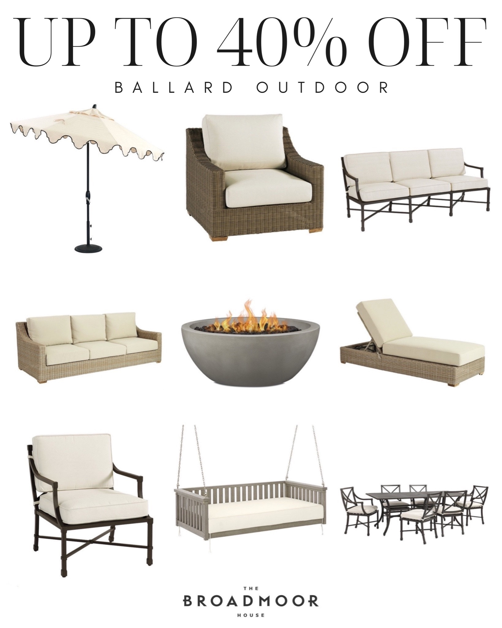 Ballard designs, outdoor furniture, patio furniture, fire pit, pool umbrella, porch swing, outdoor dining, patio sofa, lounge chair, outdoor dining chair, outdoor dining table

#LTKFind #LTKsalealert #LTKSeasonal
