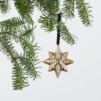 Perforated Geometric Star Christmas Tree Ornament Brass Finish - Hearth & Hand™ with Magnolia | Target