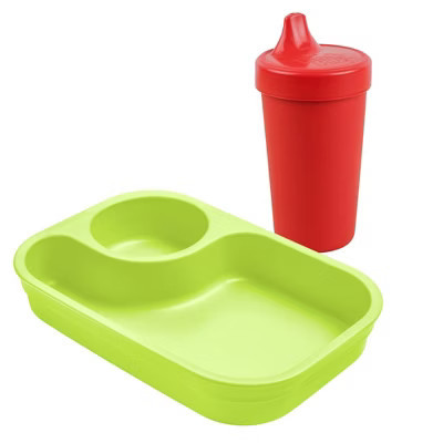 Re-Play 2pc Tiny Tray & No-Spill Sippy Cup Set - Christmas | Target