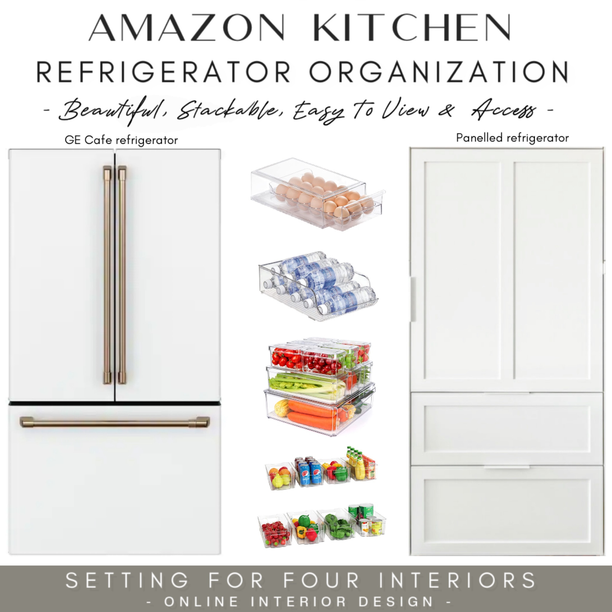 Amazon Refrigerator Organization.
Beautiful, stackable, easy to view and easy to access food storage ideas.
GE Cafe refrigerator. Panelled fridge.

Kitchen design, refresh, remodel, appliance, organization, organizers, containers.

Designer and True Color Expert®
eDesign. Virtual Design.

Bestseller, bestsellers, bestselling, in stock, studio mcgee x target new arrivals, coming soon, new collection, fall collection, spring decor, console table, coffee table, tabletop, fireplace mantel, bedroom furniture, dining chair, counter stools, end table, side table, nightstands, framed art, art, wall art, wall decor, rugs, area rugs, rug, area rug, lighting, candle holders, sideboard, media unit, cabinet, furniture, target finds, target deal days, outdoor decor, patio, porch decor, sale alert, dyson cordless vac, cordless vacuum cleaner, tj maxx, loloi, cane furniture, cane chair, pillows, throw pillow, arch mirror, gold mirror, brass mirror, mirror, curtains, drapes, drapery, shades, blinds, tray, hardware, Anthropologie, jar, pot, vase, planter, lantern, vanity, lamps, world market, weekend sales, weekend sale, opalhouse, target, jungalow, boho, wayfair finds, sofa, couch, dining room, high end look for less, kirkland’s, cane, wicker, rattan, coastal, lamp, high end look for less, save, splurge, high, low, studio mcgee, mcgee and co, target, world market, sofas, couch, living room, bedroom, bedroom styling, loveseat, bench, magnolia, joanna gaines, pillows, pb, pottery barn, west elm, nightstand, cane furniture, throw blanket, console table, white, gold, brass, black, target, joanna gaines, hearth & hand, arch, cabinet, lamp, cane cabinet, amazon home, world market, arch cabinet, black cabinet, crate & barrel, modern classic, modern, modern farmhouse, traditional, transitional, boho, modern organic, scandi, Scandinavian, japandi, coastal #founditonamazon

#LTKunder50 #LTKFind #LTKhome