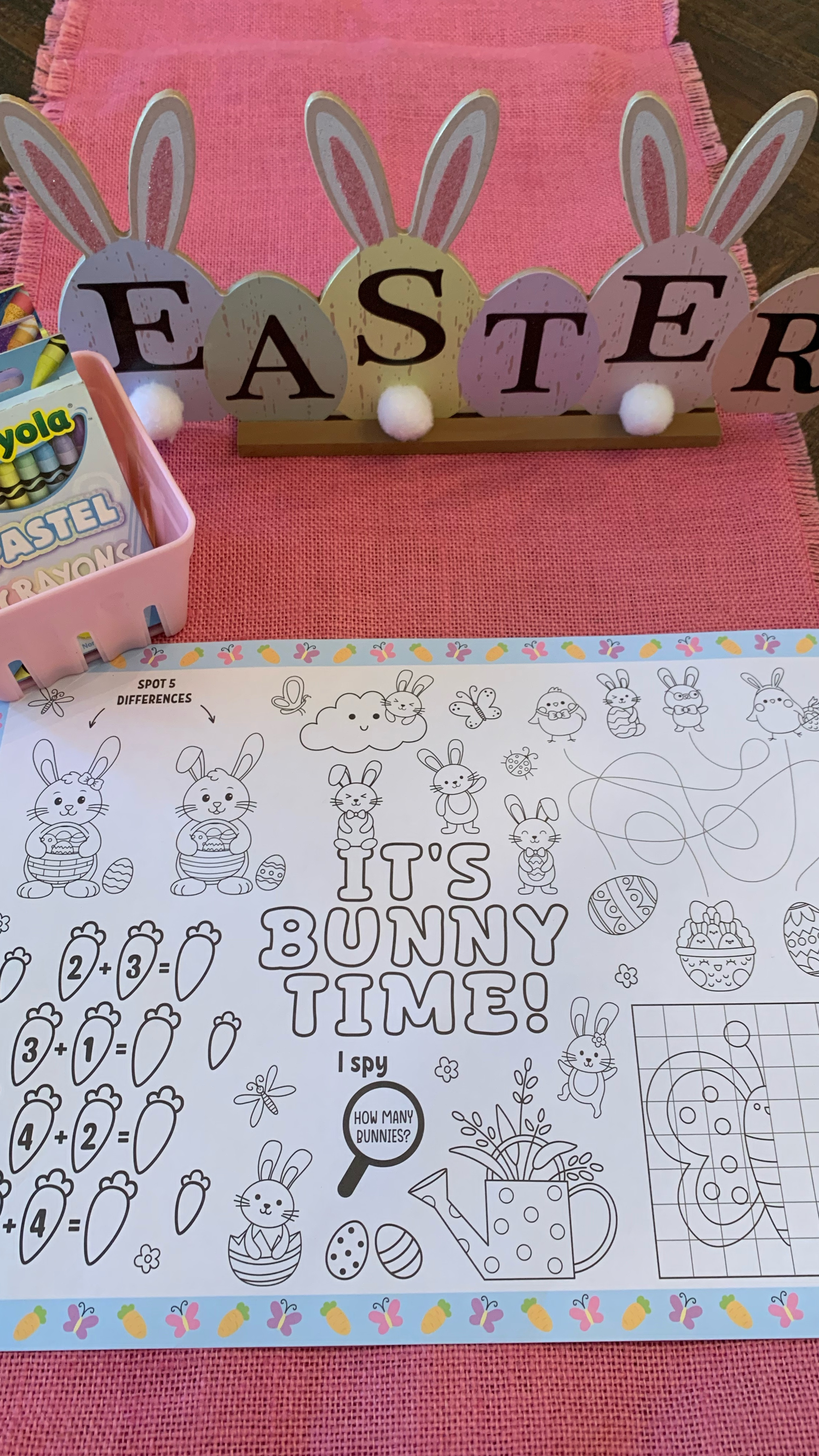 These Easter Activity mats & spring colored crayons perfect for a fun family activity or use as an actual place setting for your Easter lunch! 🐰🖍️🌸🐥🎉

#LTKKids #LTKFamily #LTKSeasonal